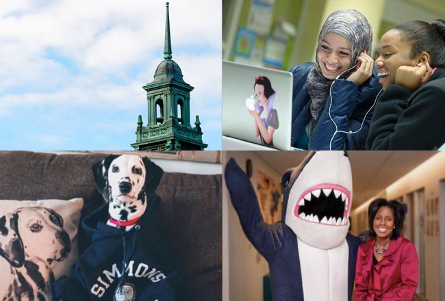 students in a collage