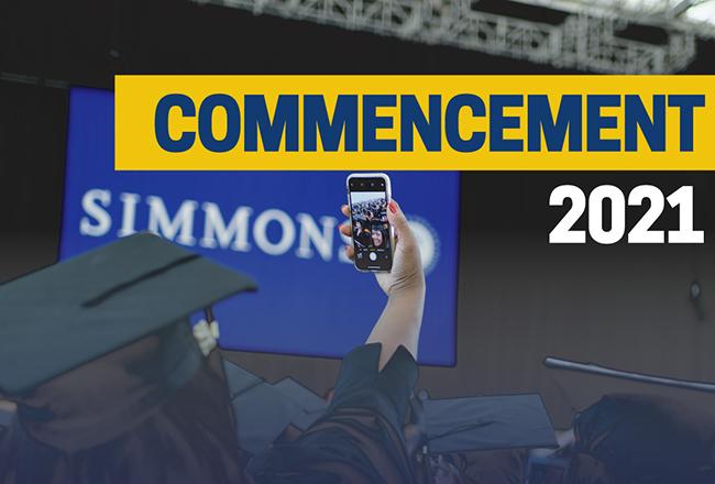 Spotify playlist cover image of student during commencement