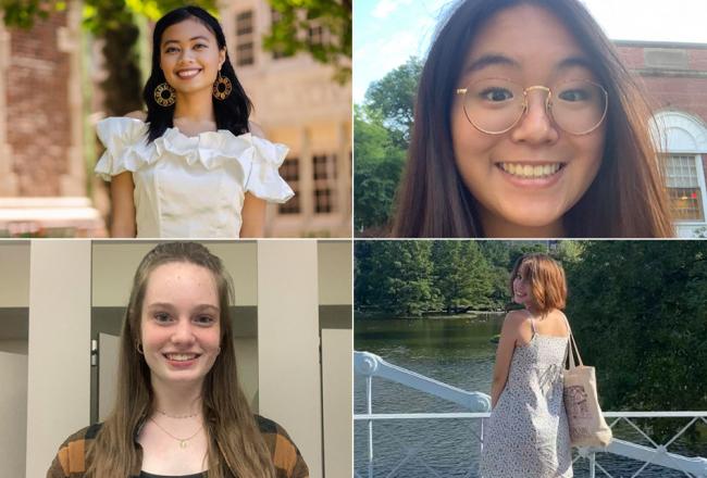 Top: Justine Paragas '26, Solmi Grace Kwak '26. Bottom: Aislinn Grace Doherty '26, and Marzieh Darling-Donnelly '26