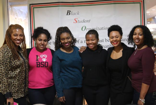 Members of the Black Student Organization posing for a photo