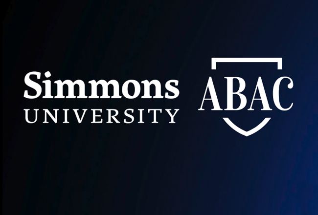 Simmons University and ABAC logos