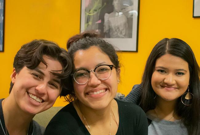 Students in the Multicultural Center