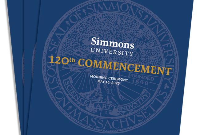 A stack of Commencement programs