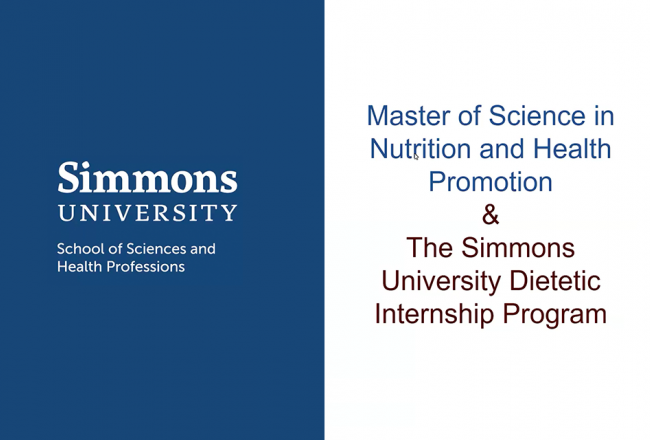 Webinar for Simmons MS in Health Promotion + Dietetic Internship Program