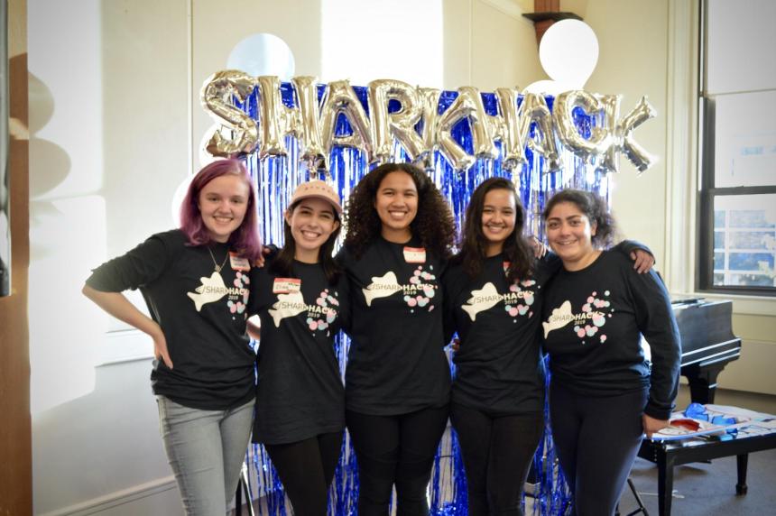 Kaya with the other organizers of SharkHack