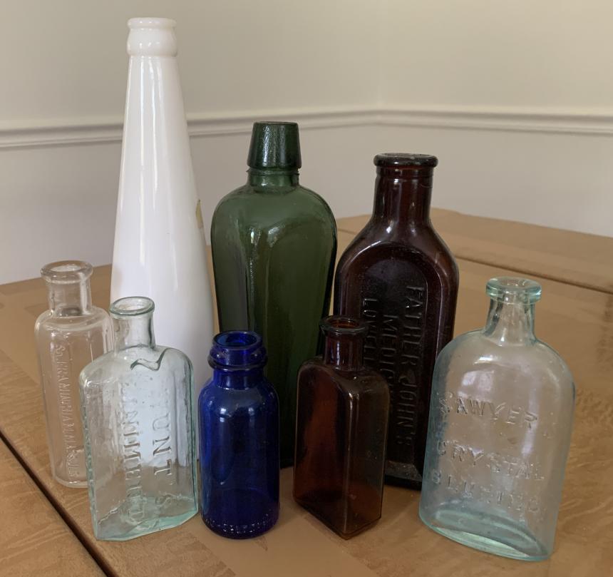 A number of bottles save during the construction of the Park Science Building