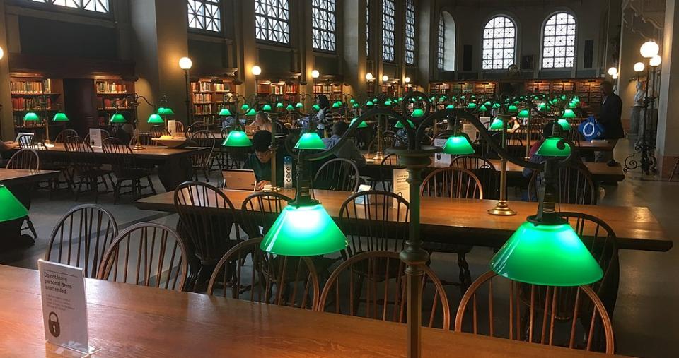 The Reading Room at McKim Building, Boston Public Library