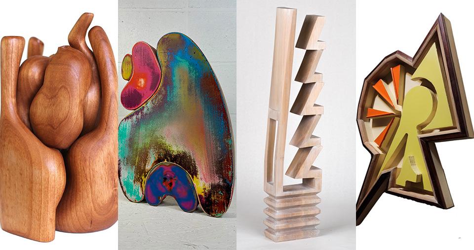 Sculptural work by Annie Meyer, Nygel Jones, Joe LoVasco, and Damion Silver. 