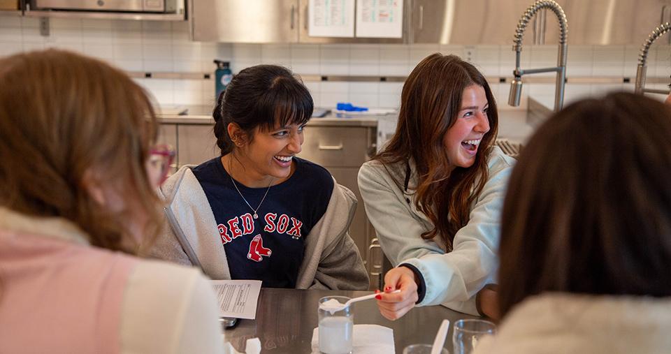 DPD Students running experiment at lab table