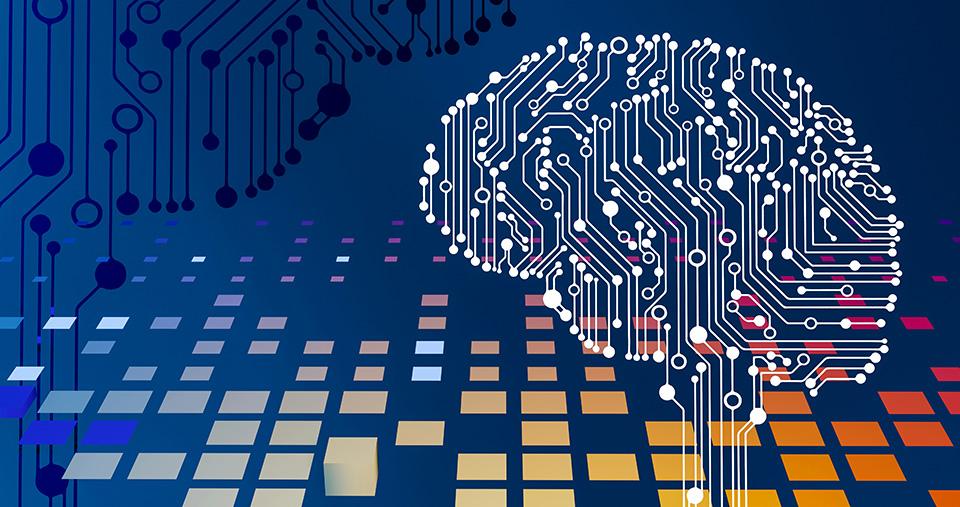 Image of circuits that resemble a brain