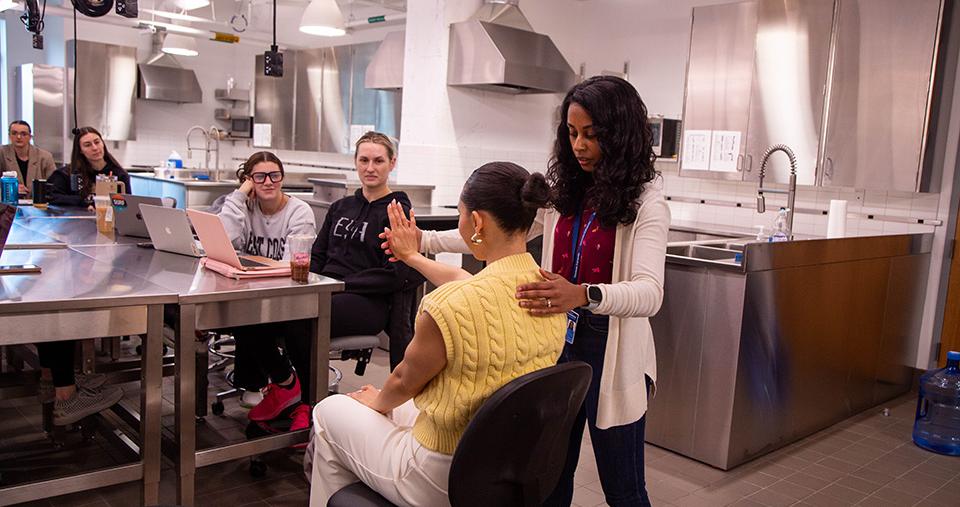 DPD Class. Instructor demonstrating to students.