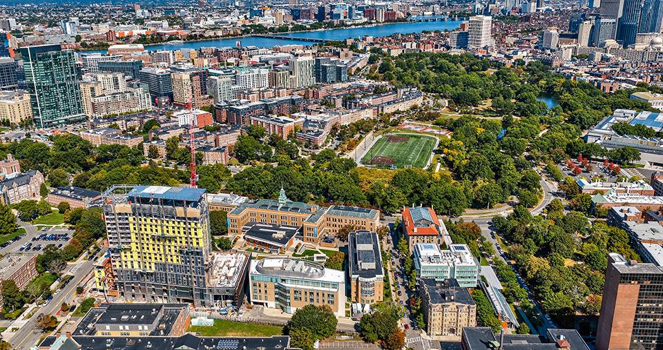 Simmons Campus Aerial Shot