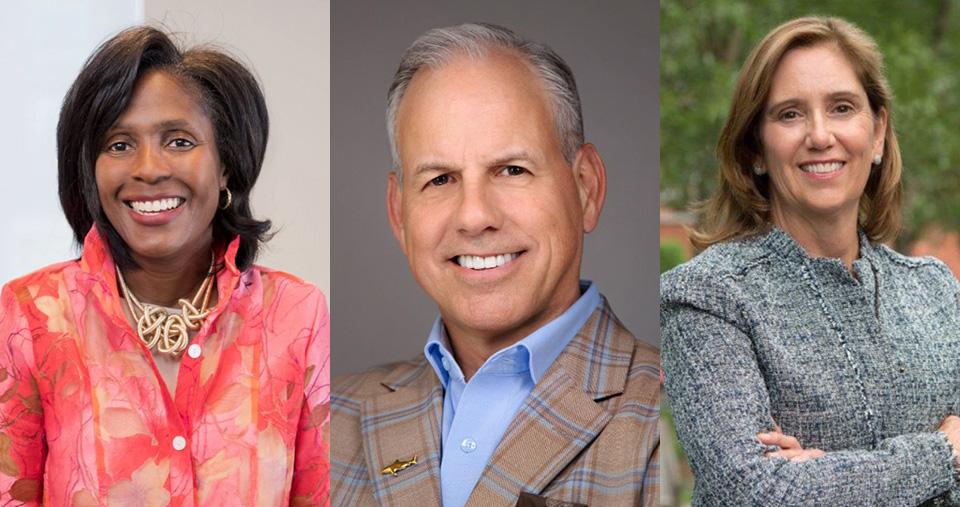 President Wooten, Paul Geisler, Maureen Flores