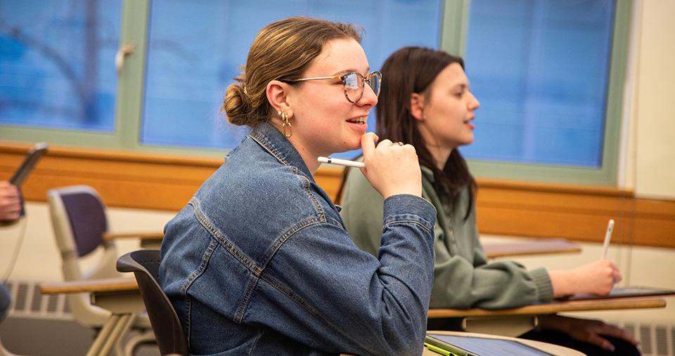 Behavior Analysis students engaged in class