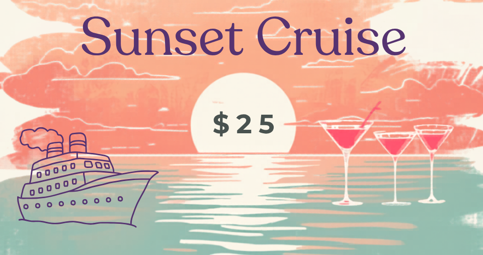 Sunset Cruise image. $25 cost.