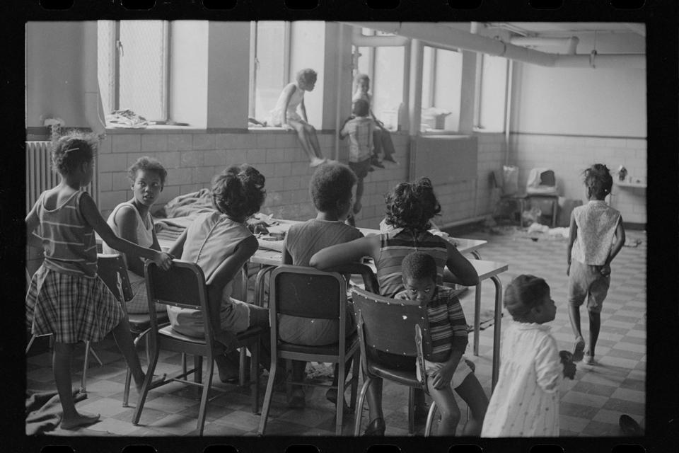 Mothers and children at the Mothers for Adequate Welfare (MAW) sit-in at the Roxbury Crossing welfare office