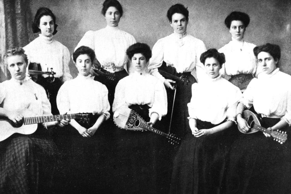 Mandolin Club, c. 1907, courtesy of Simmons University Archives