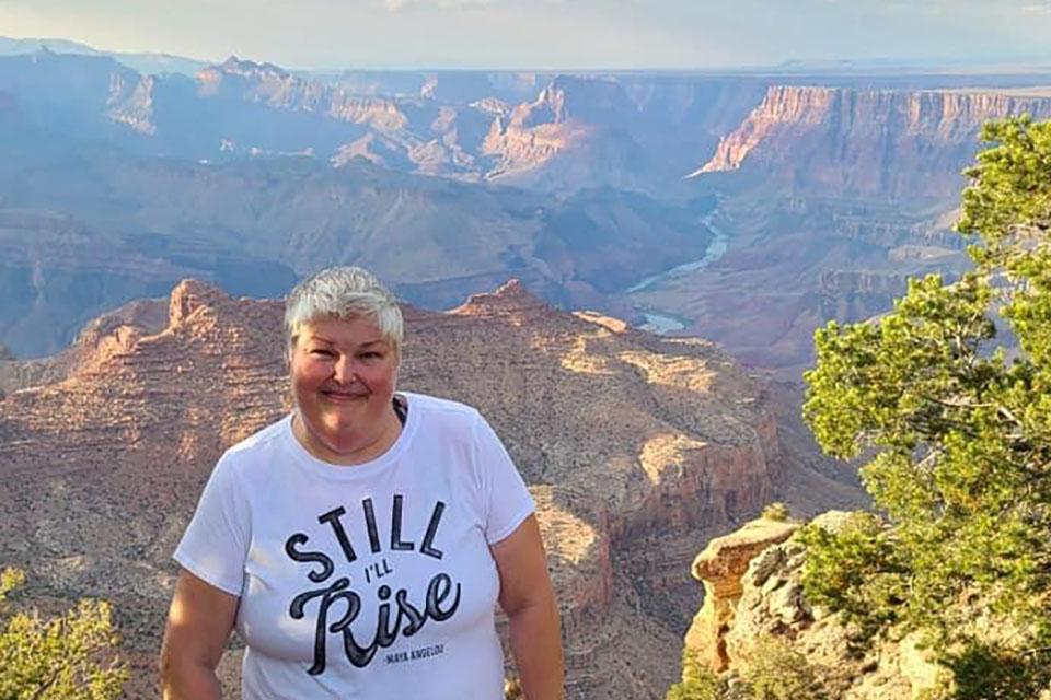 Linda Hinkle '23DSW at the Grand Canyon