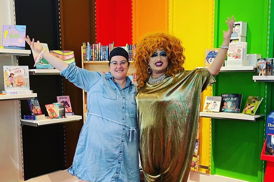Christina Pascucci-Ciampa poses with author/drag queen Lil Miss Hot Mess